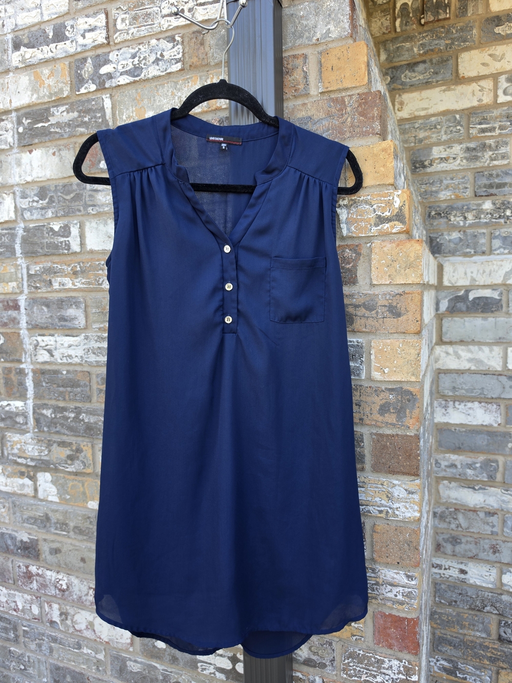 Love Culture Navy Blue Sleeveless Shift Dress Size Small